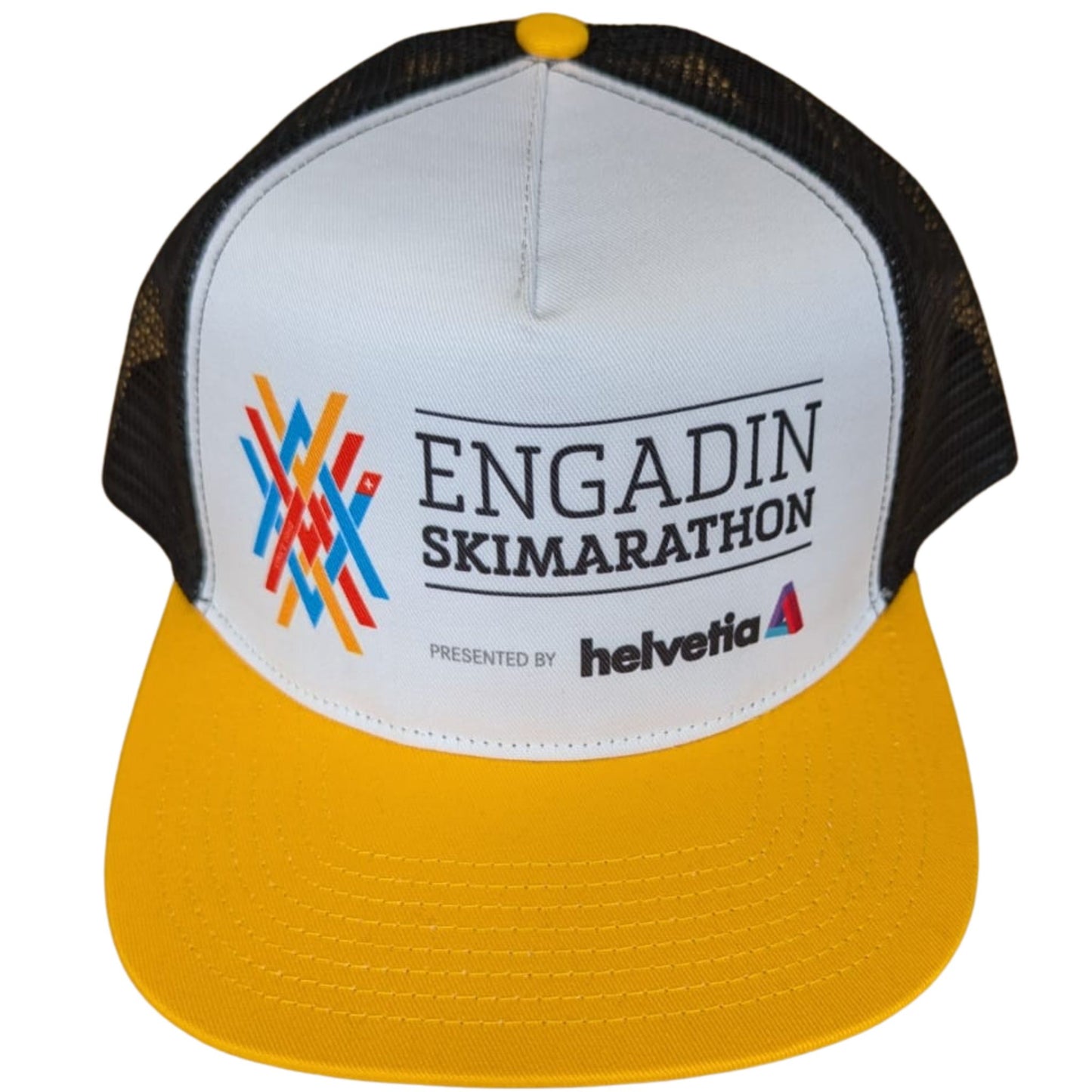 Airmesh Baseball-Cap weiss/gelb/schwarz